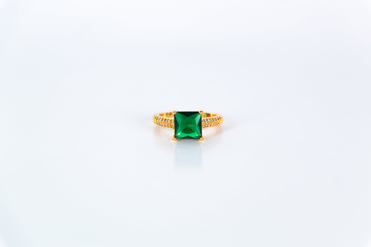 Emerald Elegance Solitaire Ring